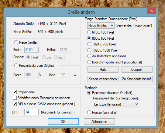 Bild verkleinern